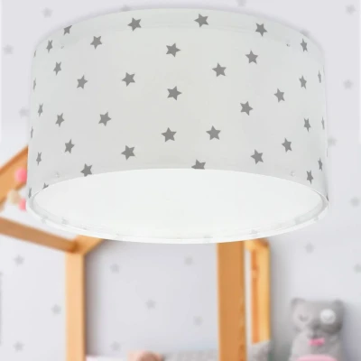 Abbildung von Dalber Deckenlampe Kinderzimmer, Deckenleuchte für Kinder Star Light Sterne Welb, 82216B, E27, Weiß