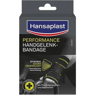 Abbildung von HANSAPLAST Handgelenkbandage (1 Stück) Größe S/M, Handgelenkstütze zur Linderung von schwachen und schmerzenden Gelenken, waschbar, verstellbar wiederverwendbar