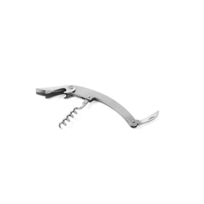 Abbildung von HENDI Kellnerkorkenzieher 11 cm 3 Funktionen Edelstahl gebogen, Kellnermesser