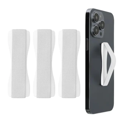 Abbildung von kwmobile Smartphone Fingerhalter 3 Set Handy Halter Griff Halterung Einhandbedienung 3X Handyhalter in Weiß