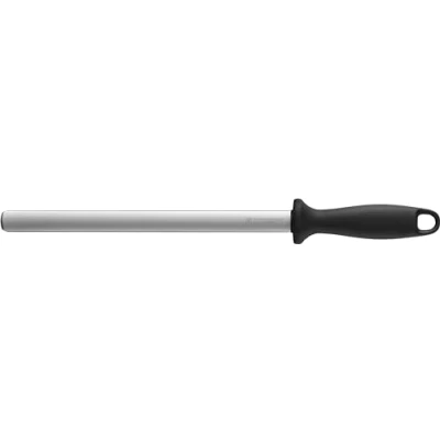 Abbildung von ZWILLING Wetzstahl mit Diamant Beschichtung, Oval, Länge: 26 cm, Kunststoffgriff Aufhängöse, Schwarz [Made in Germany]