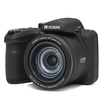 Abbildung von KODAK Pixpro Astro Zoom AZ405: Digitale Bridgekamera, 40 facher Zoom, 24 mm Weitwinkel, 20 Megapixel, LCD 3, Video Full HD 1080p, OIS, AA Batterie Schwarz