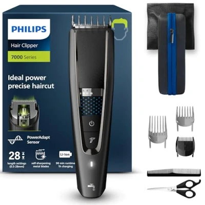 Abbildung von Philips Hair Clipper Series 7000 Haarschneider mit Trim n Flow Technologie (Modell HC7650/15)