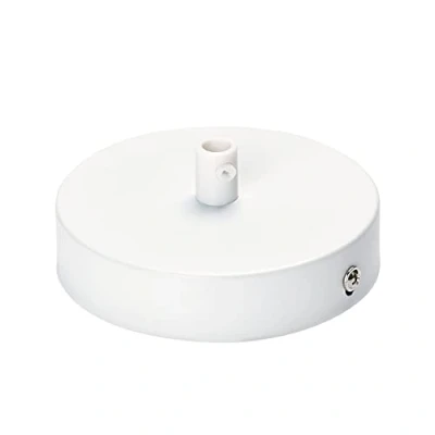 Abbildung von ORION LIGHTSTYLE Baldachin Abdeckung 1 Stück (Ø 100 mm), Höhe 24 mm, Deckenbaldachin für Hängeleuchte, Metall, Weiß