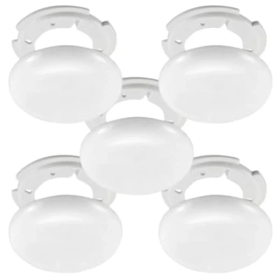 Abbildung von Verteilerdose Abzweigdose Aufputz Deckendose weiß Lampen Baldachin Deckenrosette Blinddose Kabeldeckel Federdeckel ultraflach Ø 10cm, Höhe 1,5 cm (1x 100mm weiß)