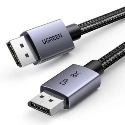 Abbildung von UGREEN 8K Displayport kabel 1.4 60Hz 4K 240Hz, VESA Zertifiziert, Aluminium DP 32.4Gbps Kompatibel mit HDR, FreeSync, G Sync, DSC 1.2, HDCP 2.2 für PC, HDTV, Monitor, Grafikkarte(1M)