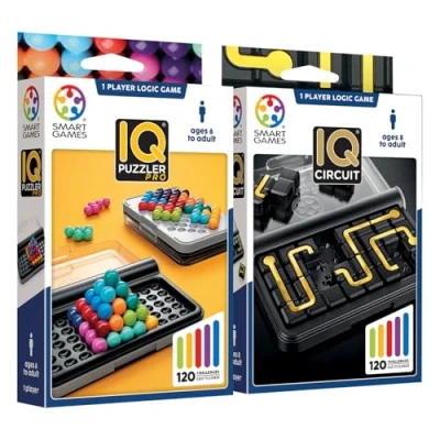 Abbildung von Smart Games Iq Puzzler Pro + Circuit Geduldspiele Für Kinder Logikspiele Ab 6 Jahre Konzentrationsspiele 8 Reisespiele