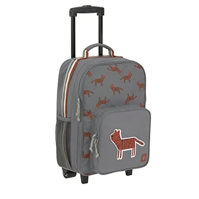 Abbildung von LÄSSIG Kinder Trolley Kindergepäck Reisekoffer mit Packriemen und Rollen ab 3 Jahre, 22 Liter, 46 cm/Kids Safari Tiger