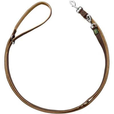 Abbildung von HUNTER Verstellbare Führleine NEOPREN, Farbe: braun/caramel, strapazierfähiges Nylon, 3 fache Verstellmöglichkeit, weiche Neoprenpolsterung, ideal für Alltag und Training, Größe: 15/200