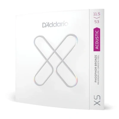 Abbildung von D&#039;Addario Gitarrensaiten XS Phosphor Bronze beschichtete Saiten Für Akustikgitarre XSAPB11553 6 saitige Gitarren 11,5 53, Custom Light Plus