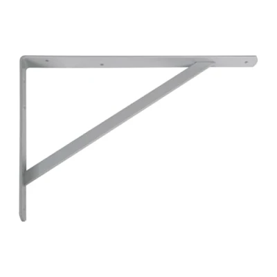 Abbildung von Amig Regalwinkel Edelstahl Mod. 9 Metallwinkel für Regale Regalhalterung Farbe Metallisch Grau Maße: 600 x 375 mm Empfohlenes max Gewicht: 225 kg