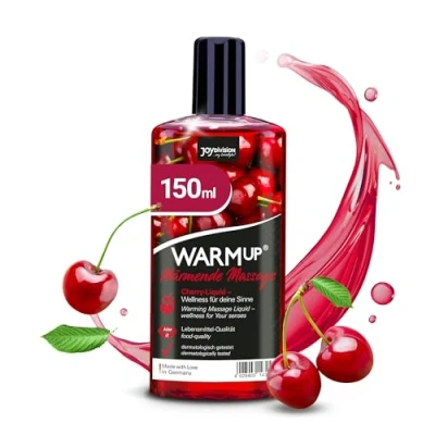Abbildung von JOYDIVISION WARMup Massageöl Kirsche 150 ml I Massageliquid mit Wärme Effekt Massage Kirsch Duft &amp; Geschmack öl frei Massageöle Oil wärmend