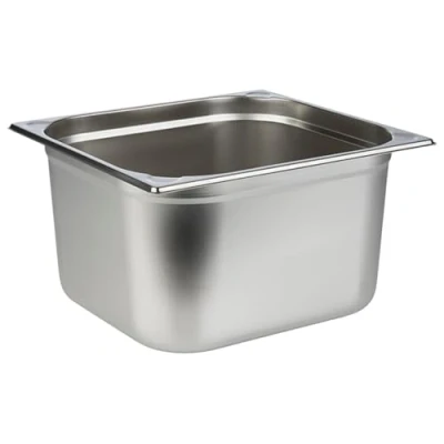 Abbildung von APS 81707 GN 2/3 Behälter, rostfreier Gastronormbehälter Edelstahl, Abmessungen 325 x 355 mm/Höhe 200 mm/Volumen 18 Liter Silber
