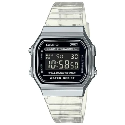 Abbildung von Casio Unisex Digitaluhr, Größe: One Size, White transparent