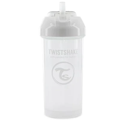 Abbildung von Twistshake, Polypropylen (PP), Straw Cup Auslaufsicher Trinklernflasche mit Weicher Trinkhalm 360 ml, Strohhalmbecher für Kinder Strohhalm, ab 6 Monaten, BPA Frei, Weiß