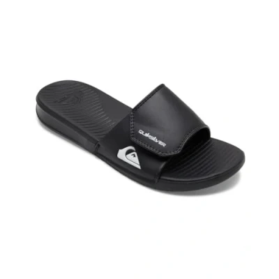 Abbildung von Quiksilver Bright Coast Badesandale, Herren, Größe: 47, Black/white/black Kunststoff