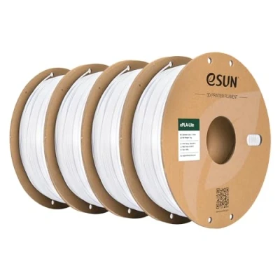 Abbildung von eSUN PLA Filament 1.75mm, Modifiziertes 3D Drucker PLA, Maßgenauigkeit +/ 0.03mm, 1KG pro Spule, 4 Spulen Druck für Drucker, Kaltes Weiß
