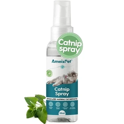 Abbildung von AmeizPet Katzenminze Spray für Katzen, Katzenkratzspray Nebel, Transparentes Verhaltensspray Katzen und Kätzchen, 50 ml (1.69 Oz)
