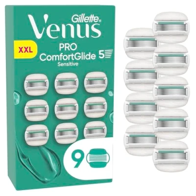 Abbildung von Gillette Venus Pro ComfortGlide Sensitive Rasierer, 9 Ersatzklingen