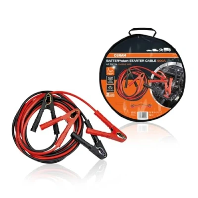 Abbildung von OSRAM STARTER CABLE 900A, Starthilfekabel für Benzin &amp; Dieselmotoren, 12/24V, OSC350A, Überbrückungskabel ≤7,0L Motoren, kupferbeschichtetes Aluminium, 4,5m