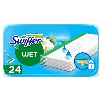 Abbildung von Swiffer Feuchte Bodentücher Für den Bodenwischer mit Morning Fresh Duft 24 Tücher, eine schnelle und einfache Reinigung