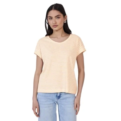 Abbildung von Street One Studio Damen F323204 Gestreiftes Shirt, Sahara Yellow, 34