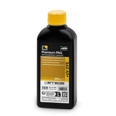 Abbildung von Errecom PAG Universal Premium + UV DYE 250 ml, Schmiermittel für konventionelle oder elektrische Kfz Klimakompressoren, die mit den Kältemitteln GAS R134a und R1234yf betrieben werden