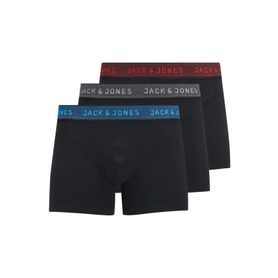 Abbildung von Jack &amp; Jones Junior Jacwaistband Trunks 3PACK Panties für Kinder, Größe: 176, Asphalt/hawaiian ocean/fiery red