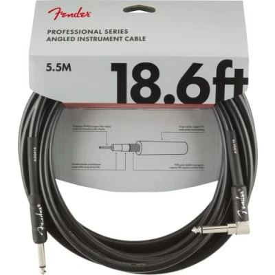 Abbildung von Fender Professional Series Instrumentenkabel 18.6 ft / 5,7 m Gerade/Abgewinkelt Schwarz