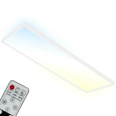 Abbildung von BRILONER Leuchten LED Deckenleuchte CCT, Deckenlampe Backlight, Ultra Flach, Dimmbar, Fernbedienung, Warmweiß, Neutralweiß, Kaltweiß, 580x200x30mm (LxBxH), 7403 016