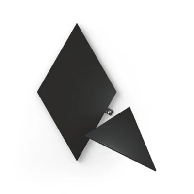 Abbildung von Nanoleaf Shapes Ultra Black Triangle Erweiterungspack, 3 zusätzliche Dreieckigen LED Panels Smarte Modulare RGBW WLAN 16 Mio. Farben Wandleuchte Innen, Musik Sync, Funktioniert mit Alexa