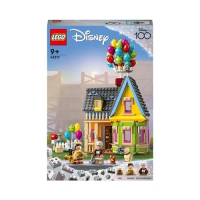 Abbildung von LEGO Disney and Pixar Carls Haus aus „Oben“, baubares Spielzeug mit Luftballons, Carl, Russell und Dug Figuren, ikonische Geschenkidee für Mädchen Jungen 43217