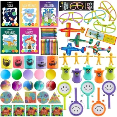 Abbildung von THE TWIDDLERS 60 Premium Kindergeburtstag Mitgebsel Set für Mädchen &amp; Jungen Geschenktüten Füllung Spielzeugset Mitbringsel, Geburtstag Gastgeschenke, Pinata Kinder, Tombola Preise