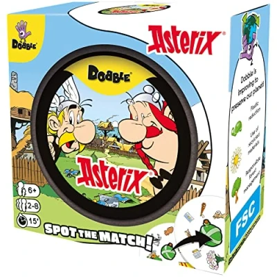Abbildung von Zygomatic Dobble Asterix Action und Reflexionskartenspiel ab 7 Jahren 2 bis 8 Spieler 15 Minuten pro Spiel Spanisch