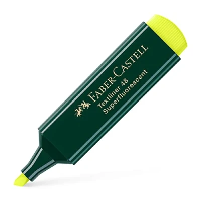 Abbildung von FABER CASTELL 154807 Textmarker 48 gelb, nachfüllbar, Textliner Superfluorescent