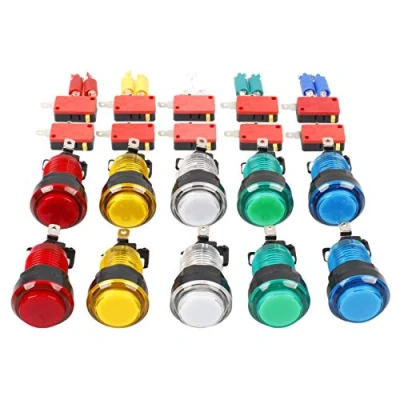 Abbildung von EG STARTS 10x neue LED beleuchtet Arcade Tasten mit Mikroschalter Mame Multicade Jede Farbe von 2 Stück