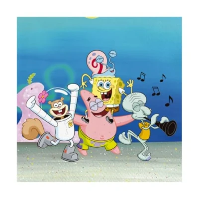 Abbildung von BeenSmile, SPONGEBOB 33 CM Servietten, Papierservietten, Partyzubehör, Partys, Feiern und Kindergeburtstage, 20 Stück