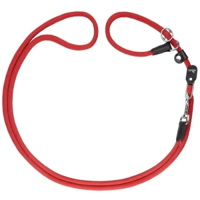 Abbildung von HUNTER Freestyle Retrieverleine, Tau, mit integrierter Halsung, robust, wetterfest, 1,0/260 cm, rot