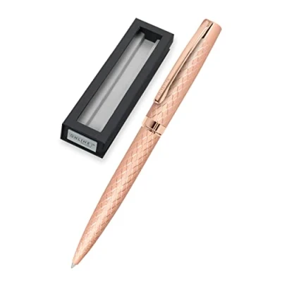 Abbildung von ONLINE Kugelschreiber Eleganza Diamond Rosegold I hochwertiger Metall Kuli auswechselbare Großraummine Metallclip Schreibfarbe Schwarz dokumentenecht inkl. Geschenkverpackung, 1 Stück (1er Pack)