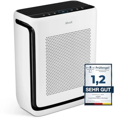 Abbildung von LEVOIT Luftreiniger Allergiker mit Tiermodus, CADR 416m3/h bis 87㎡ Raucherzimmer Wohnung, Dualsensor&amp;Waschbarer Vorfilter, HEPA Luftfilter gegen 99,97% von Tierhaare&amp; gerüche Schimmel Pollen Staub
