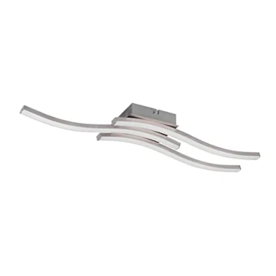 Abbildung von Reality Leuchten LED Deckenleuchte Route R62473407, Metall Nickel matt, Kunststoff weiß, inkl. 3x 5 Watt