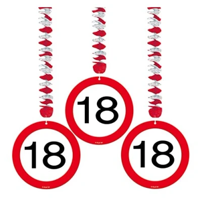 Abbildung von Folat 8714572051170 Set Rotorspirale Verkehrsschild 18 Geburtstag