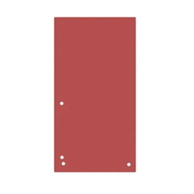 Abbildung von DONAU 100er Pack Trennstreifen/Farbe: Rot / 1/3 A4 aus 190 g/m² Recycling Karton/ 4 fach Lochung/ 23,5 x 10,5 cm/Gelocht/Trennblätter Ordner Register Trennlaschen/Made in EU