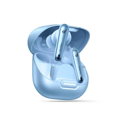 Abbildung von soundcore by Anker Liberty 4 NC Kabellose Earbuds mit Geräuschunterdrückung, 98,5% Noise Cancelling, Adaptive Geräuschunterdrückung für Ohren und Umgebung (Hellblau) (Generalüberholt)