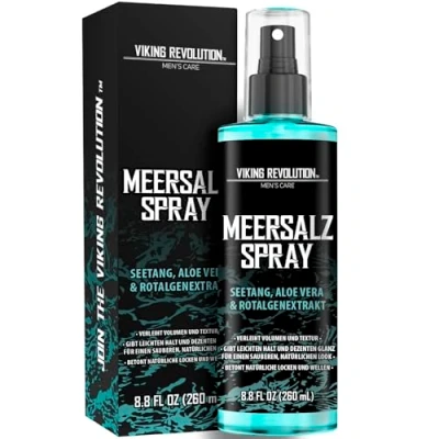 Abbildung von Viking Revolution Sea Salt Spray Hair Men Meersalzspray Für Männer Salzspray mit Kelp, Aloe Vera &amp; Rotalgenextrakt Haarspray mehr Volumen 260 ml Geschenke