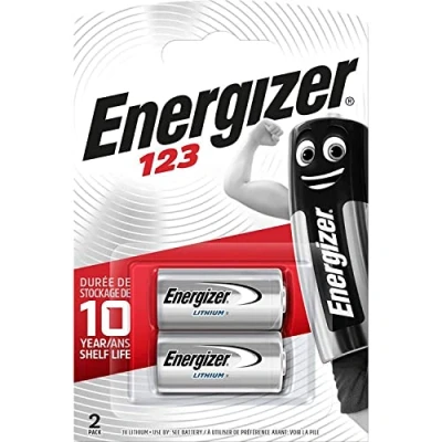 Abbildung von Energizer CR123 Batterien, Lithium Knopfzelle, 2 Stück
