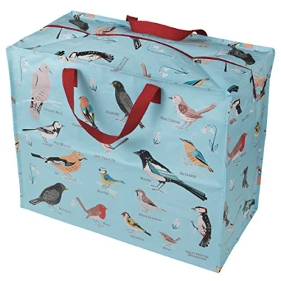 Abbildung von dotcomgiftshop Riesen Aufbewahrungsbeutel/ tüten mit Tiermotiven, plastik, Garden Birds, Jumbo