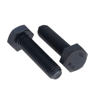 Abbildung von M8x30 Sechskantschrauben, schwarz Hochfester Stahl metrische Kopfschrauben geeignet für Metall, Bauarbeiten, Automobil, Maschinen, Heimwerker, Klasse 10.9 DIN933 8mm x 30mm (10 Stück)