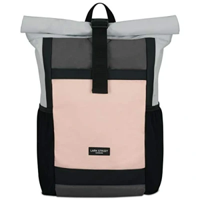 Abbildung von Larkson NO Rolltop Gross Arbeit DAY Tages Fahrrad Tagesrucksack, Größe: One Size, Rosa grau