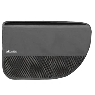 Abbildung von Kurgo Autotürschoner für Hunde, Schützt Autotüren vor Hundekrallen und Schmutz, Mit Taschen, Einstellbare Größe, Grau, 1 Stück (1er Pack)